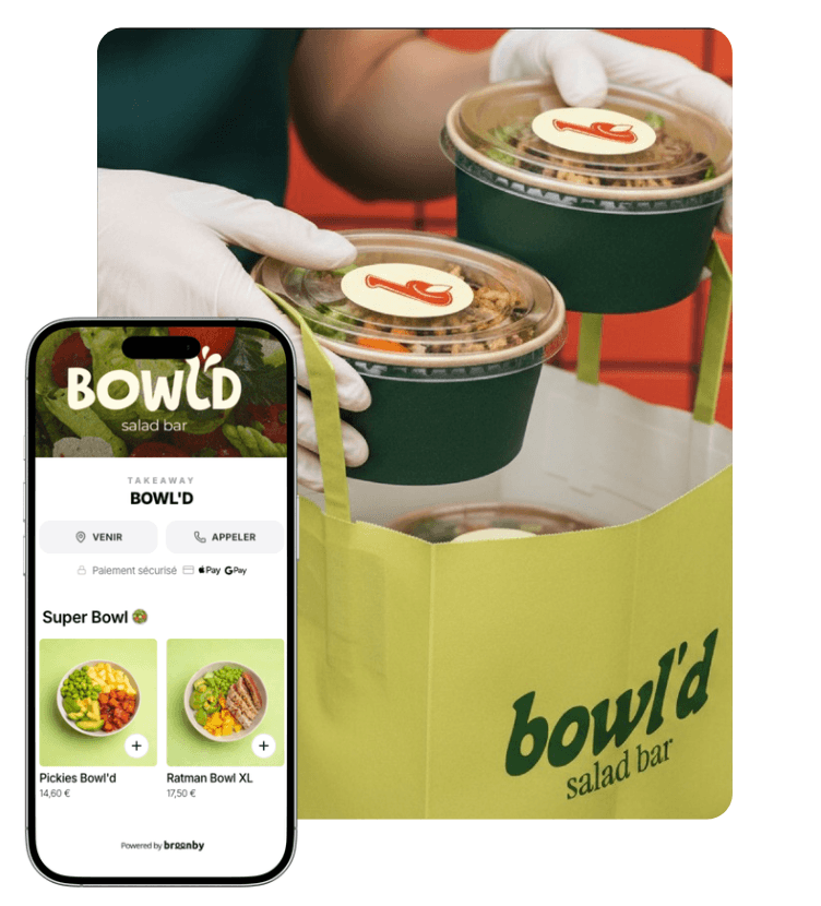 Portail de commande Breenby aux couleurs de votre établissement