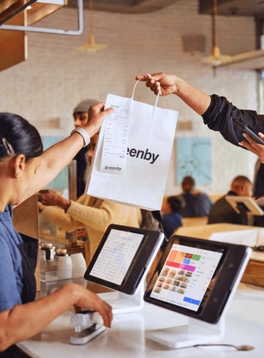 Menu digital aux couleurs du restaurant